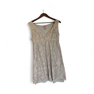 Ultra Pink Cream Lace Mini Dress Size XL